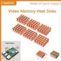 COOLCIRC VRAM Copper Heatsink 13x12x5mm Thermal Conductive Copper Sheet for Cooling Cooler GPU Chips VRAM VGA RAM GPU