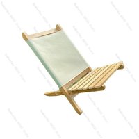 Solid Wood Folding Camping Chair Outdoor Leisure Reclining Fishing Seat Portable Beach Lounge Stool Multifunction Picnic Relax