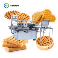Food Factory Custom New Stainless Steel Industrial Baker Automatic Digital Waffle Biscuit Production Equipment