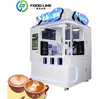 Customized AI Commercial Latte Art Coffee Robot - 6-Axis Robotic Arm Barista Vending Machine with Stable Precision