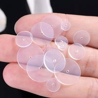 50pcs Clear Piercing Disc Pad Stabilizer Silicone Earrings Back Stopper Earlobe Support Patches for Piercing Bump Hypoallergenic