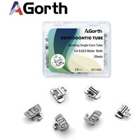 80pcs/Box 0.022 Dental Orthodontic Buccal Tube 1st Molar Bondable Single Convertible MBT Roth