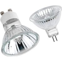 10x Halogen Spotlight Bulb 20w-50w Glass Housing 110v 220v 12v Gu10 Mr16 Gu5.3 Warm White 2800k Bi-pin 2pin Base Dimmable Light