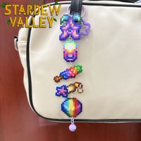 Game Stardew Valley Stardrop Cosplay Keychain Handmade Bead Art Backpack Pendant Colorful Keyring Accessories