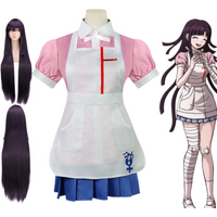 Anime Danganronpa Trigger Happy Havoc Mikan Tsumiki Cosplay Costumes Wig Full Set