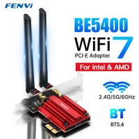 fenvi WiFi 7 PCIE Wireless Adapter BE5400 Bluetooth 5.4 WiFi7 MT7925 Network Card 2.4G/5G/6GHz 802.11be for Desktop Win 10/11