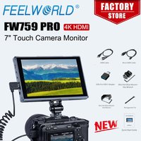 FEELWORLD 7" Camera Field Video Monitor FW759 PRO Touch Screen 4K HDMI 1280x800 IPS