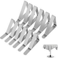 Stainless Steel Anti-Slip Tablecloth Clamps Non-slip Securing Holder Wedding Camping Promenade Table Cover Clip