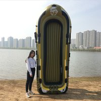 Thickened Rubber Inflatable Boat Fishing Kayak Double Person Rafting Boat Water Sports Summer Outdoor Camping Travel Gear