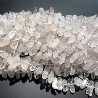 Veemake Natural Raw Mineral White Herkimer Diamond Energy Nugget Free Form Loose Hand Cut Faceted Beads For Jewelry Making 08523
