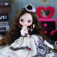 ICY DBS Blyth 1/6 Doll Hand Painted Set Morning Dew Tears Frosted Face Doll Set SD
