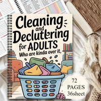 Aesthetic Spiral Cleaning Planner for ADHD, Household Schedule, Checklist & Professional Home Management Daily Task Log