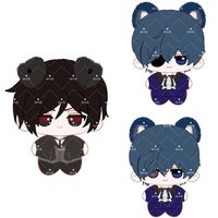 Anime Black Butler Sebastian·Michaelis Ciel Phantomhive Cute Soft Starfish Ctoon Body Pendant Cartoon Cosplay Keychain Dango