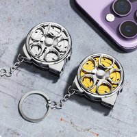 Portable Mini Tape Measure Retractable 2m Mild Steel Keychain Design Small Household Measuring Tool for DIY Crafting and Sewing
