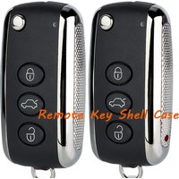 KEYECU Remote Key Shell Case Fob for Bentley Arnage Continental Mulsanne Flying Spur Continental GT GTC 2005-2016 Without Logo