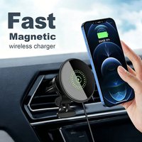 Magnetic Wireless Car Charger Mount 30W Fast Charging Air Vent Phone Holder Stand for Magsafe iPhone 17 16 15 14 13 12 Pro Max