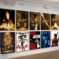 M-MichaelS J-JacksonS Whitepaper Poster HD Quality Poster Wall Art Painting Study Room Wall Decor