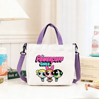 Powerpuffs Girls Women Canvas Bags Girls Shoulder Bag kawaii Tote Bags Girl Tote Bag Large Capacity Handbag Shopping Bags Gift