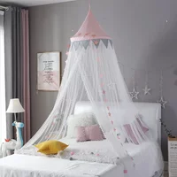 Children's Bed Curtain Baby Bed Canopy Curtain Around Dome Mosquito Net Crib Netting Hanging Tent for Children Room Decoration