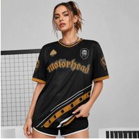 2026 Summer Fashion Breathable Stitching Loose Football Jersey Street Trend Casual Breathable Men's Women's Short Sleeves Tops