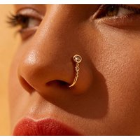 1PCS Fake Nose Ring CZ African Nose Cuffs Gold Fake Nose Piercing Faux Septum Nose Rings Clip On Nose Jewelry For Women
