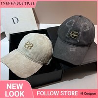 Monogram Cotton British Outdoor Sport Brand Baseball Cap for Men Women Hand-Dyed Soft Fabric Metal Letters Dad Snapback Hat