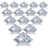 24 Pack Acrylic Diamond Place Card Holder Table Number Name Card Stand for Wedding Anniversary Decorations Birthday Party Supply