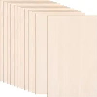 5 Pack Basswood Sheets Thin Plywood Balsa Wood Boards for DIY Crafts, Laser Cutting, Wood Burning and Drawing