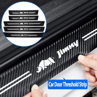 Car Door Carbon Fiber Sill Protector Stickers For Suzuki Jimny Swift Ignis Alto SX4 Baleno Vitara Samurai Kaiser Across Splash