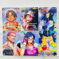 One Piece 6pcs Ace Bartholomew Kuma Robin Katakuri Tashigi Cavendish Holographic Texture DIY Premium Anime Collection Card
