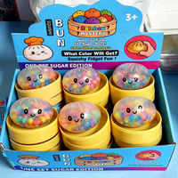 1-12pcs Colorful Bubble Dumpling Squeeze with Steamer Soft TPR Dough Ball Decompression Fidget Toy Funny Creative Bun Gifts