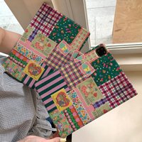 Cute floral little bear pattern case for iPad pro 10/11-Inch 2020/6th/7th /8th /Air 3rd/Air 4th/9th gen/Air 5th Gen 2022/Air 11
