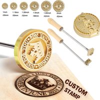 M8 Benutzerdefiniertes Logo-Brandeisen Heißprägestempel Personalisierter Heißstempel aus Messing für Bäckerei, Kuchen, Brot, Burger, Holz, DIY-Geschenk, Elektrische Stempelform