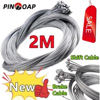 AliExpress pinmoap 1PC/5/10PCS Mountain Road Bicycle Brake Line Universal Shift Line High Quality Galvanized Steel Wire 2M Length Brake Cable