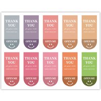 100pcs Cute Thank You Stickers,Gift Box Sealing Labels Business Commodity Packaging Sealing Sticker,Gift Box Decor Party Favors