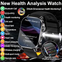 New Nursing Grade Smart Watch Men Accurate ECG+PPG Uric Acid Blood Fat 2.0-inch HD AMOLED screen Call Sports Tracker Smart watch