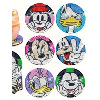 Diamond paint DIY Mickey Mouse Stitch Coaster full diamond handmade Material package Spot drill Cartoon Coaster Diamond paint