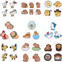 Cute Marine Creatures Goldfish Dolphins Enamel Pins Fun Water Dolphin Duck Brooch Lapel Badges Jewelry Gift For Kid Friends
