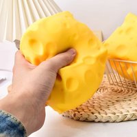 Giant/small Cheese Squishy Extra Large Size Artificial Cheese Ornaments Slow Rebound Shapeable Venting Ball for Patry
