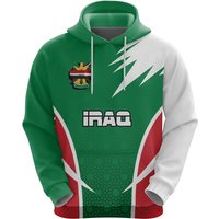 Vintage IQ Flag Street Print Clothing Men Hip Hop Personality Hooded Sweatshirts Fashion Hoodies Iraq National Graphic Pullovers