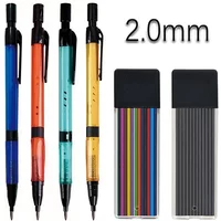 4 Colors 2.0mm Mechanical Pencil Comes with A Pencil Sharpener 2B Lead Core Art Sketching Painting Writing Stationery Supplies