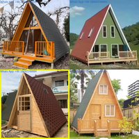 Outdoor Triangular Wooden Cabin for Balcony Garden Courtyard Simple Mobile House