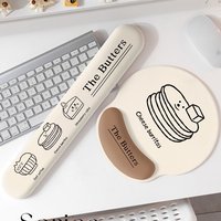 Cute Creative Mouse Pad Kawaii Desk Pad Wrist Rest Office Mouse Pad Keyboard Memory Cotton Hand Rest Learning Wrist Guard Set