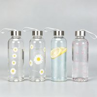 550ml Bowknot Plastic Water Bottle Little Daisy Gym Sport Water Bottle Leakproof Water Cup for Gym Travel Outdoor Activitiy