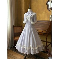Women's Elegant French Lolita Dress, Sweet Bowknot Lace Patchwork Design, Slim Fit Waist Chic Designer Fairy Dress for Party