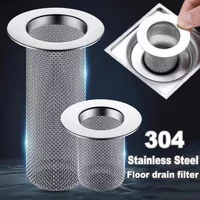 Floor Drain Filter Hair Catcher Stainless Steel Shower Sink Strainer Kitchen Bathroom Bathtub Sink Drains Anti-clog Mesh Filter