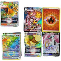 popular English Pokemon Cards V Vstar Vmax GX Limited Shiny Rainbow Arceus Pikachu Charizard Holographic Playing Cards Kids Gift