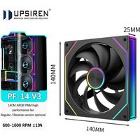 UPSIREN PF-14 V3 140mm chassis fan Motherboard lighting synchronization/ ARGB+PWM Case fans Reqular/Reverse version optiona
