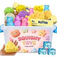 Multi Slow-Rising Squishy, Random Includes: Cheese Squeeze Toys, Steamed Buns And Dumplings,Long Butter Bread,Bear Squishy Toys