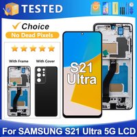 S21 Ultra For Samsung Tested S21 Ultra 5G G998B G998U G998W LCD Display Touch Screen Digitizer Assembly Replacement
